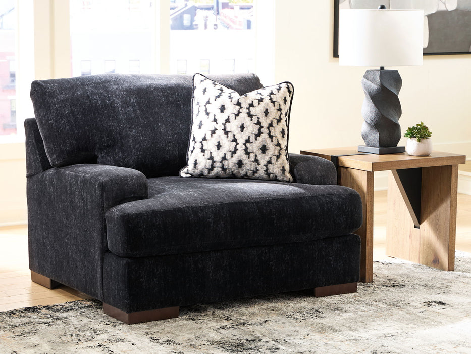 Whitmore Manor - Chair And A Half - Black Pearl - Simple Home Plus