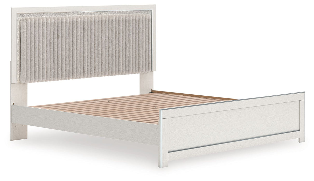 Zuraleus - Upholstered Panel Platform Bed With Roll Slats - Simple Home Plus