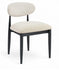 Riccio - Fabric Dining Side Chair (Set of 2) - Black Frame - Simple Home Plus