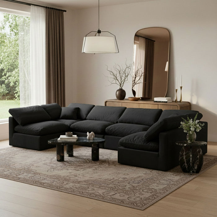 Indulge - Velvet 6 Piece Modular U-Shaped Sectional - Simple Home Plus