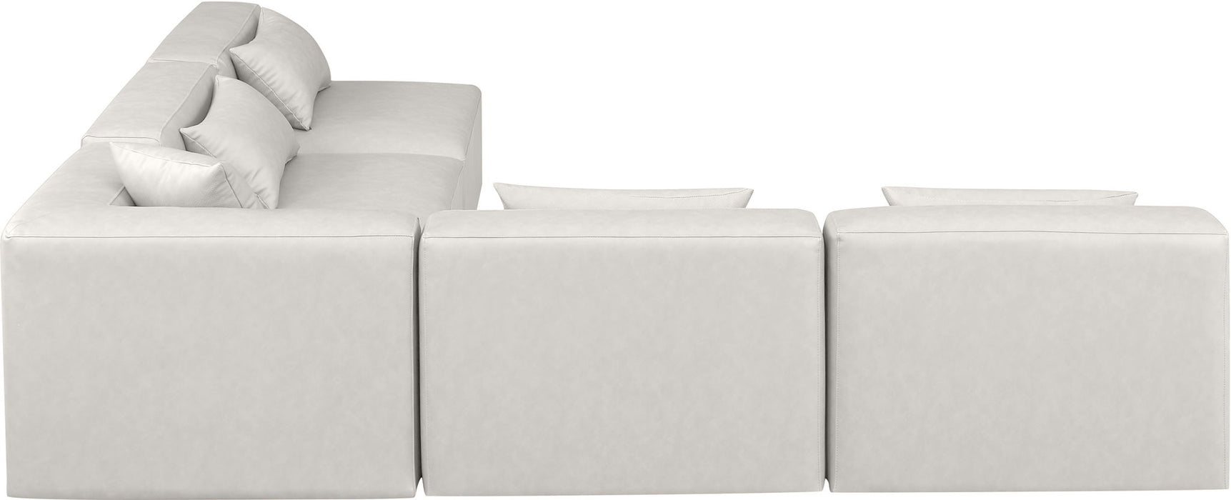 Cube - 5 Piece Modular Corner Armless Sectional - Simple Home Plus