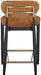 Riccio - Fabric Stool - Black Frame - Simple Home Plus
