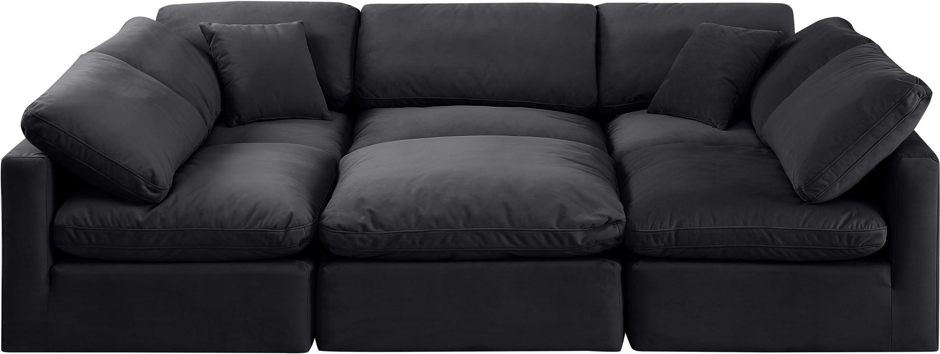 Indulge - Velvet 6 Piece Modular Sectional - Simple Home Plus