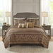 Bellagio - King 6 Piece Reversible Coverlet Set - Brown / Gold - Simple Home Plus