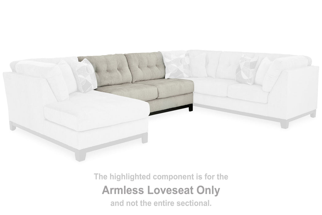 Maxon Place - Armless Loveseat - Stone - Simple Home Plus