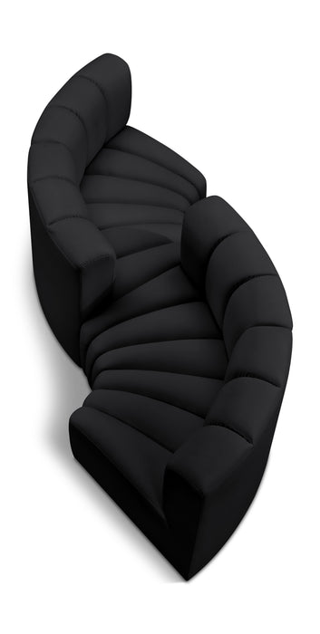 Arc - Faux Leather 4 Piece Curved Modular Sofa - Simple Home Plus