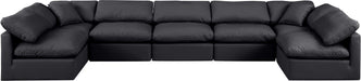 Indulge - Faux Leather 7 Piece Modular U-Shaped Sectional - Simple Home Plus
