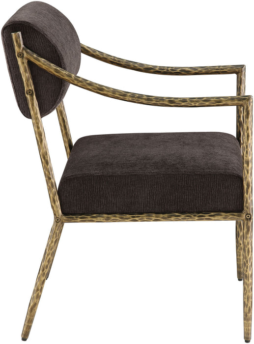 Bastille - Upholstered Dining Arm Chair (Set of 2) - Brass Frame - Simple Home Plus