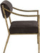 Bastille - Upholstered Dining Arm Chair (Set of 2) - Brass Frame - Simple Home Plus