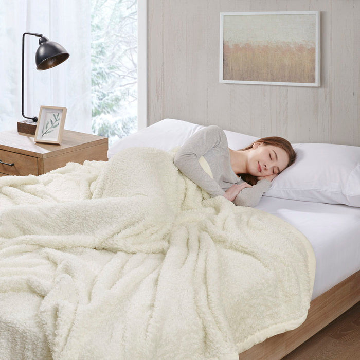 Burlington - King Berber Blanket - Ivory - Simple Home Plus