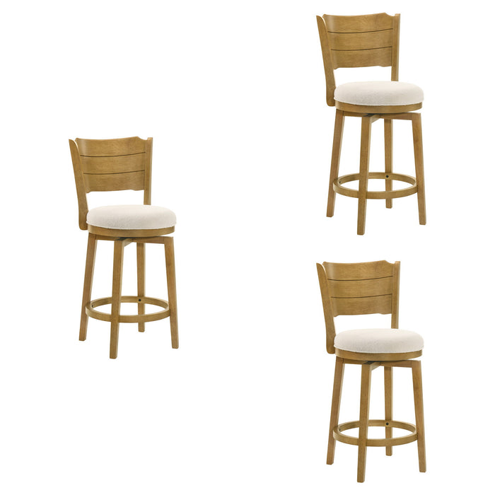 Winsley - Coastal Modern Swivel Wood Counter Height Kitchen Bar Stool - Simple Home Plus