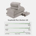 Diagonal Ribbed - 6 Piece Towels Set - Gray - Simple Home Plus
