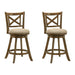 Kodi - Modern Farmhouse Swivel Wood Counter Height Kitchen Bar Stool - Simple Home Plus
