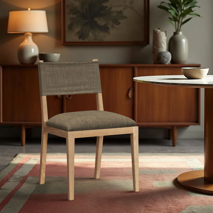 Avon - Linen Textured Performance Fabric Upholstered Dining Side Chair (Set of 2) - Simple Home Plus