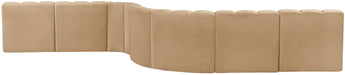 Arc - Velvet 8 Piece Curved Modular Sofa - Simple Home Plus