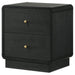 Cavelle - 2-Drawer Nightstand Bedside Table - Black - Simple Home Plus