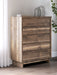 Chirason - Brown - Five Drawer Wide Chest - Simple Home Plus