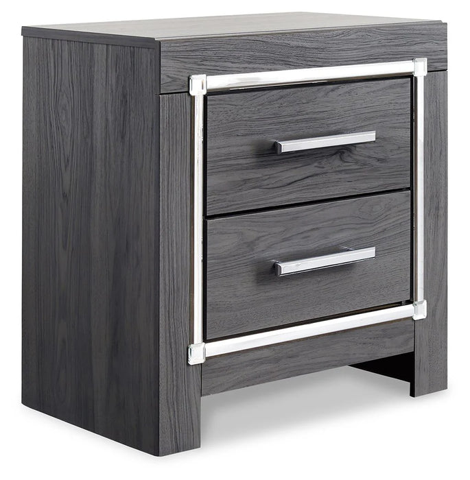 Lodanna - Two Drawer Night Stand - Gray As-IS