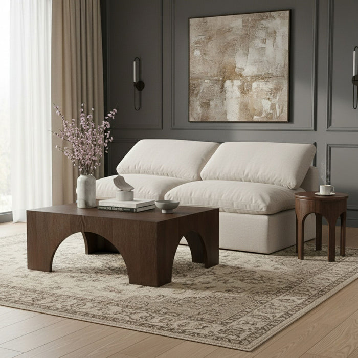 Indulge - Linen 2 Seat Modular Armless Sofa - Simple Home Plus