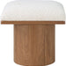 Pavilion - Bench Ottoman With Brown Base - Cream - Simple Home Plus