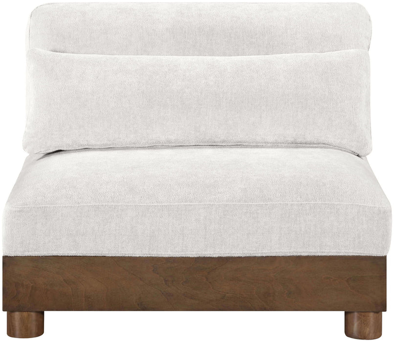 Turin - Chenille Fabric Upholstered Modular Armless Chair - Simple Home Plus