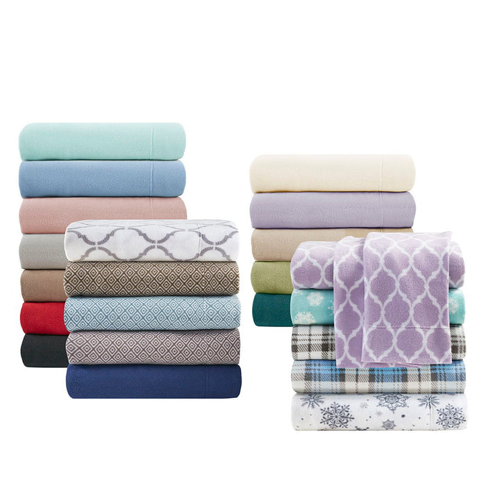 Micro Fleece - 4 Piece California King Sheet Set - Aqua - Simple Home Plus