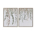 Botanical Waterfall - Eucalyptus 2 Piece Framed Canvas Wall Decor Set - Green - Simple Home Plus