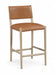 Andie - Vegan Leather Upholstered Counter Stool - Natural Base - Simple Home Plus