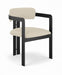 Aurum - Vegan Leather Upholstered Dining Chair With Graphite Black Base (Set of 2) - Simple Home Plus