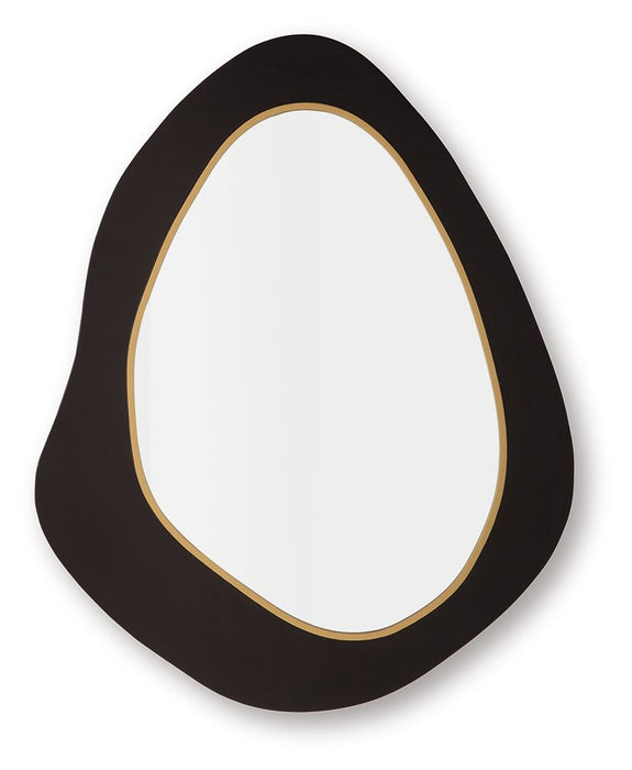 Kierlock - Black / Gold Finish - Accent Mirror - Simple Home Plus