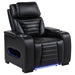 Zuma - Faux Leather Upholstered Dual Power LED Recliner - Black - Simple Home Plus