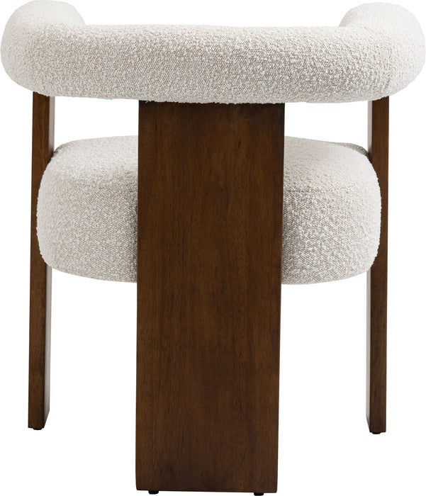 Barrel - Dining Chair - Dark Brown / Cream - Simple Home Plus