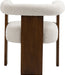 Barrel - Dining Chair - Dark Brown / Cream - Simple Home Plus