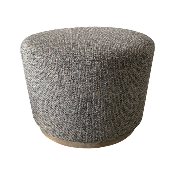 Zoe - Oval Accent Ottoman - Navy / Beige - Simple Home Plus