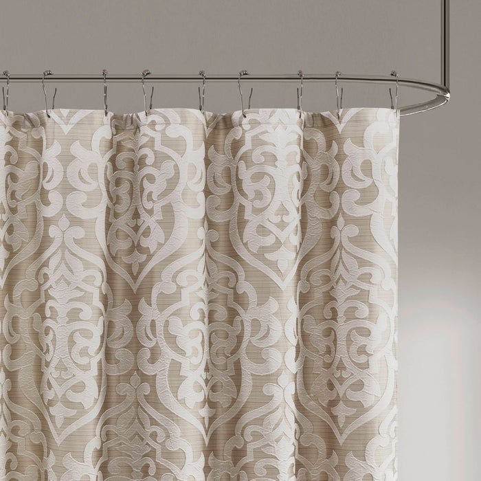 Odette - Shower Curtain - Tan - Simple Home Plus