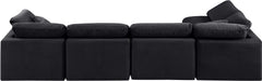 Indulge - Velvet 5 Piece Modular Sectional - Simple Home Plus