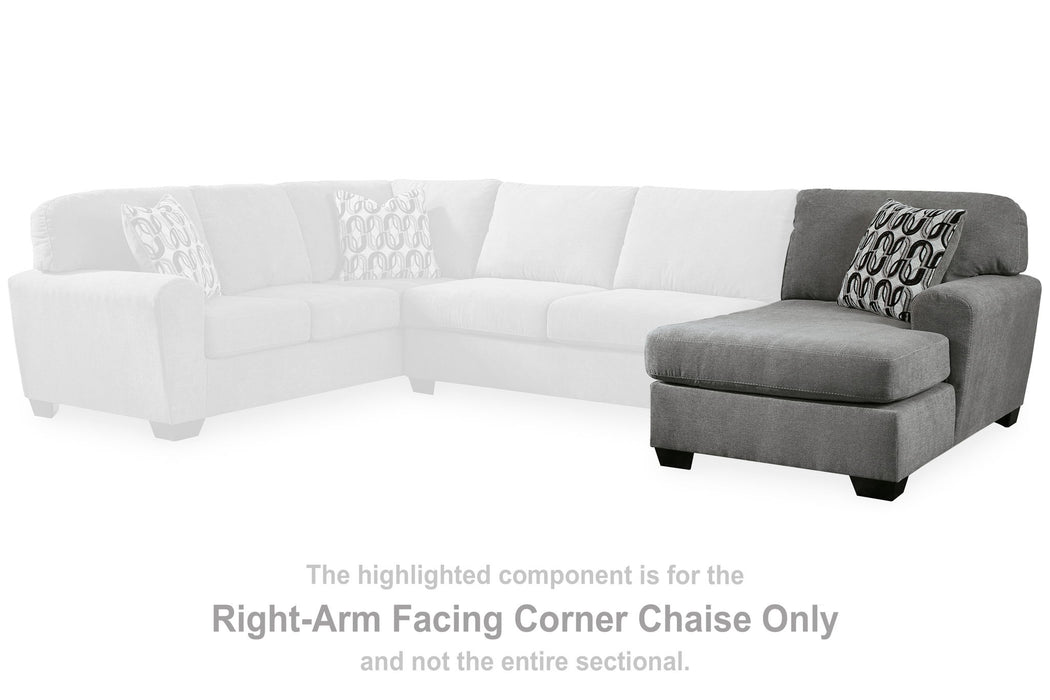 Birkdale Court - Raf Corner Chaise - Gray - Simple Home Plus