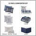 Aubrey - Queen 12 Piece Complete Bed Set - Navy - Simple Home Plus