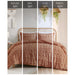 Lucy - Clip Jacquard Comforter Set - Rust - Simple Home Plus