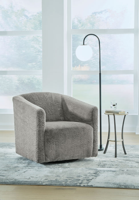 Bramner - Charcoal - Swivel Accent Chair - Simple Home Plus