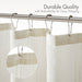Anna - Sheer 72x84" Shower Curtain - Ivory - Simple Home Plus