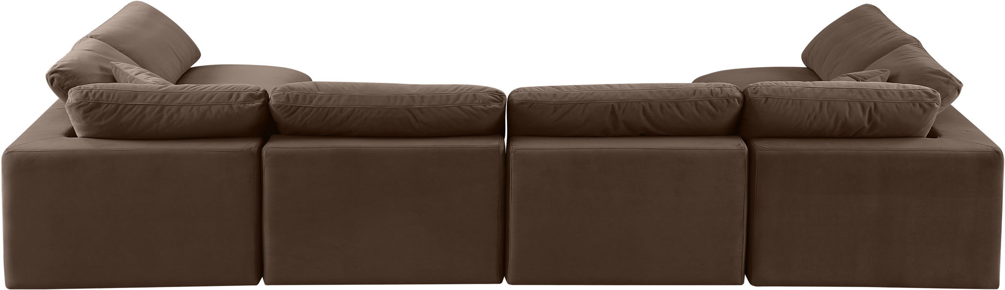 Comfy - 6 Piece Velvet Modular Armless Sectional - Simple Home Plus
