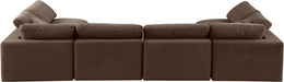 Comfy - 6 Piece Velvet Modular Armless Sectional - Simple Home Plus