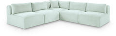 Shaggy - 5 Piece Modular Corner Armless Sectional - Simple Home Plus