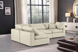 Comfy - 4 Piece Faux Leather Modular Armless Sectional - Simple Home Plus