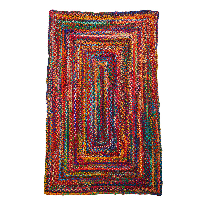 5' x 3' Handmade Braided Cape Cod Coastal Jute Rug