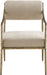 Bastille - Upholstered Dining Arm Chair (Set of 2) - Brass Frame - Simple Home Plus