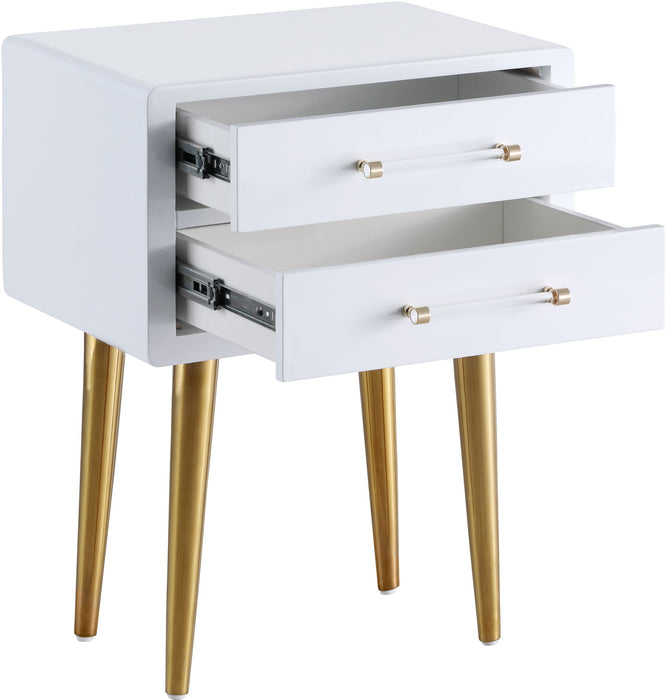 Zane - Side Table - White Lacquer - Simple Home Plus
