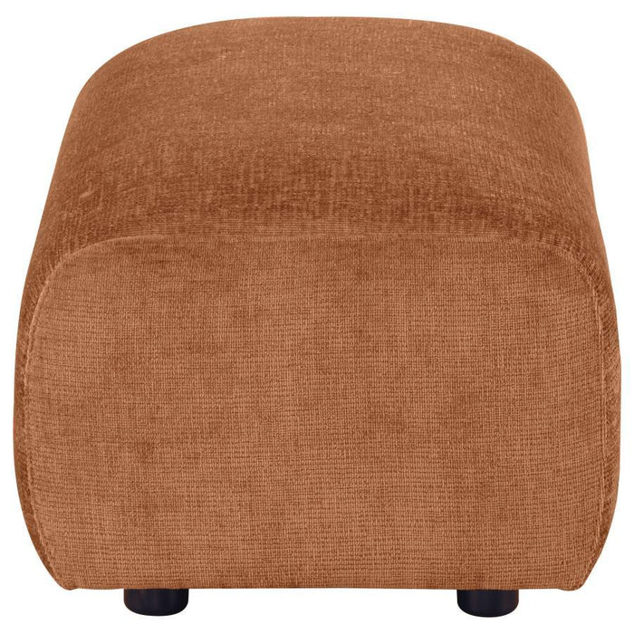 Burnett - Chenille Upholstered Ottoman - Simple Home Plus