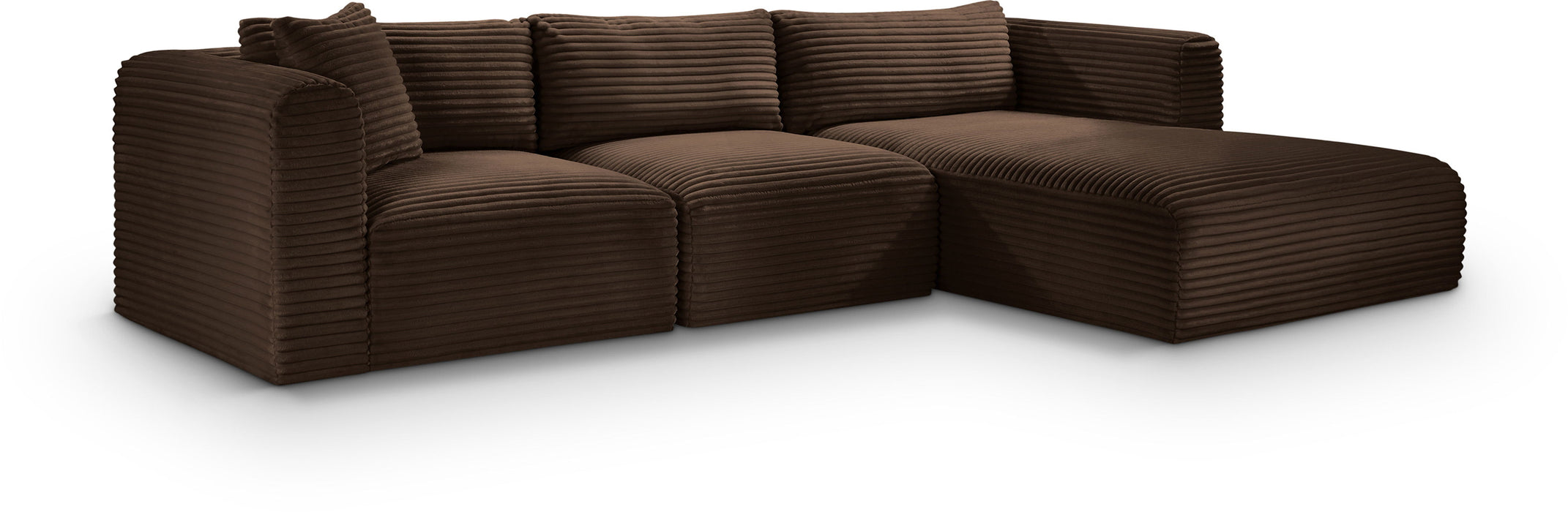 Shaggy - 3 Piece Modular Sectional - Simple Home Plus